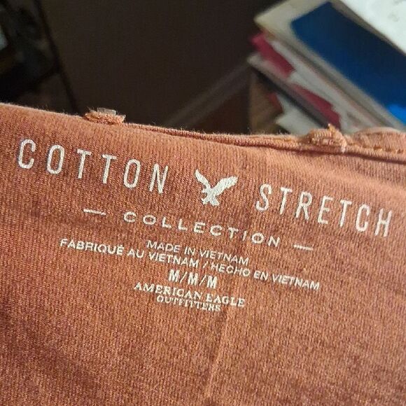 American Eagle Outfitters Strappy Rust Orange Halter Crop Top Medium - Picture 10 of 10